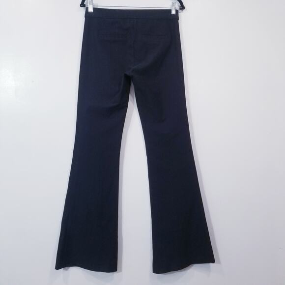 Derek Lam 10 Crosby Black Pants Wide Flare Legs - Picture 3 of 13